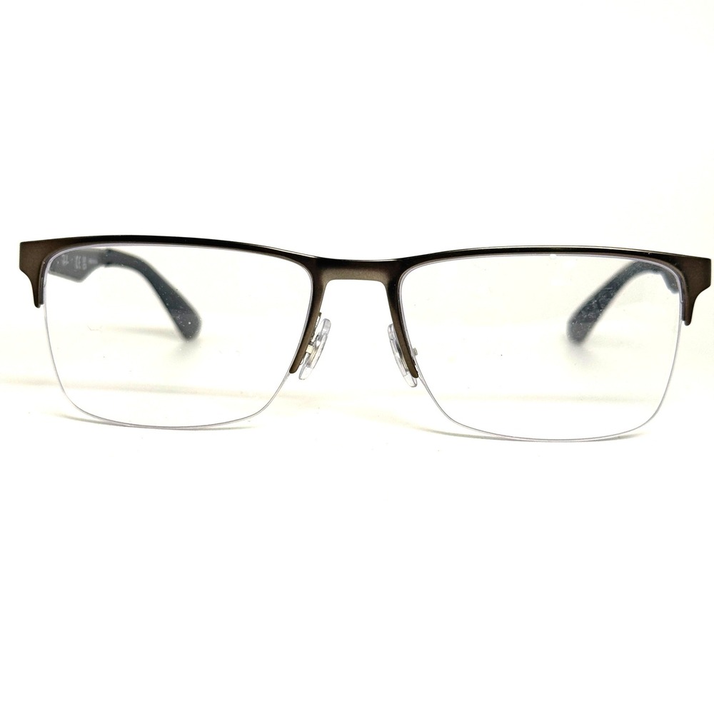 Ray Ban RB 6335 2855‎ Gunmetal Rectangular Semi Rimless Eyeglasses 56-17-145